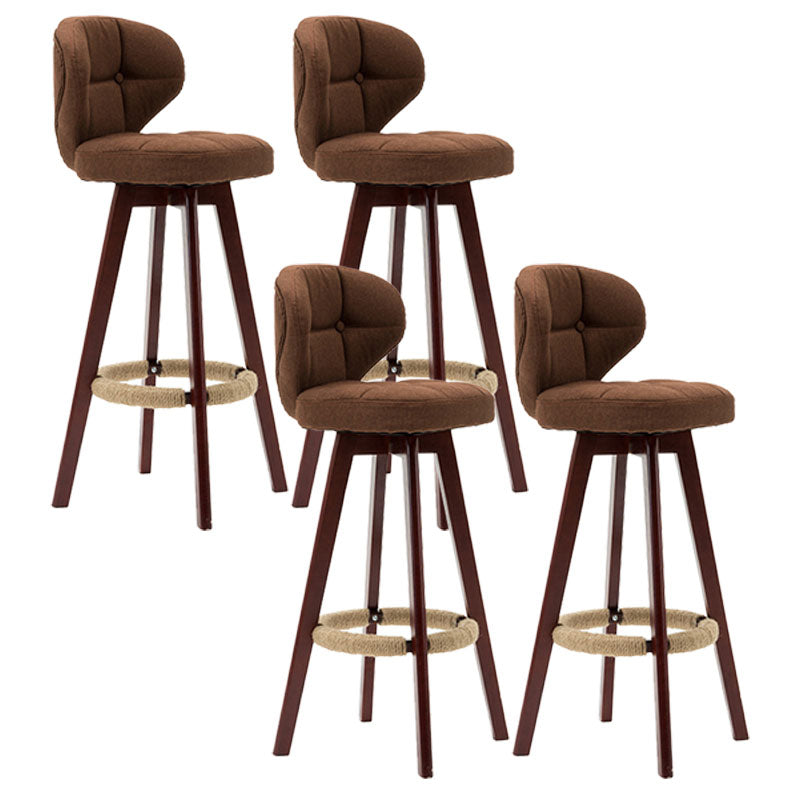 Taburete de mostrador de asiento cuadrado de madera de estilo escandinavo para barras cuadradas para bar de cocina