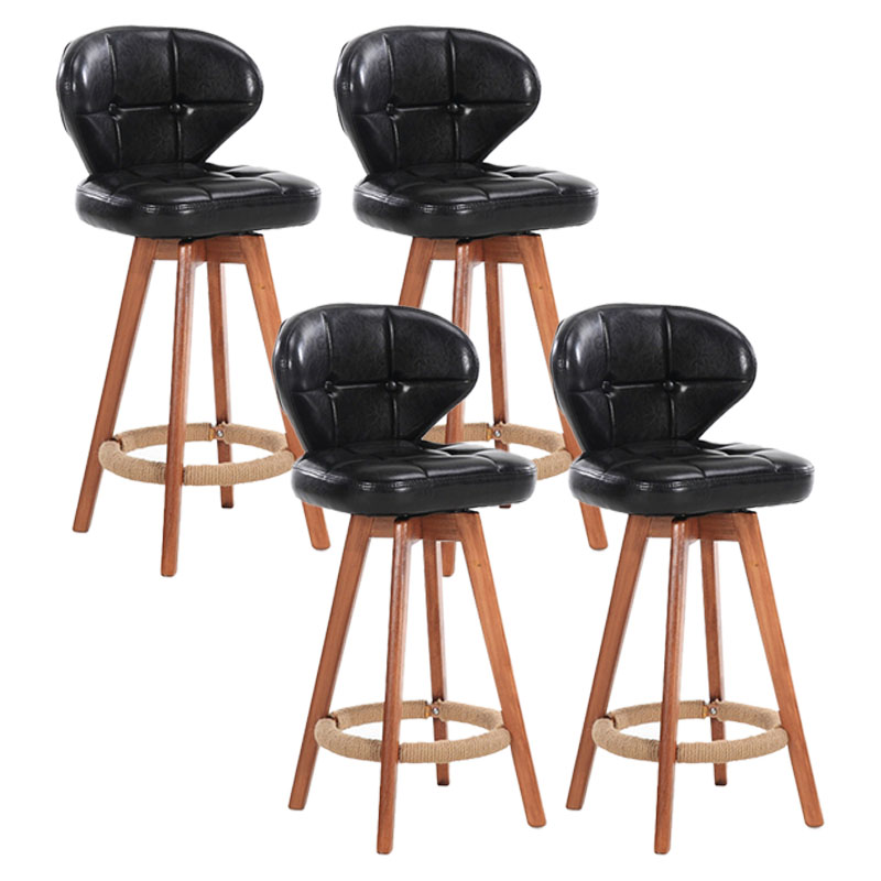Taburete de mostrador de asiento cuadrado de madera de estilo escandinavo para barras cuadradas para bar de cocina