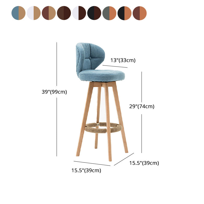 Taburete de mostrador de asiento cuadrado de madera de estilo escandinavo para barras cuadradas para bar de cocina