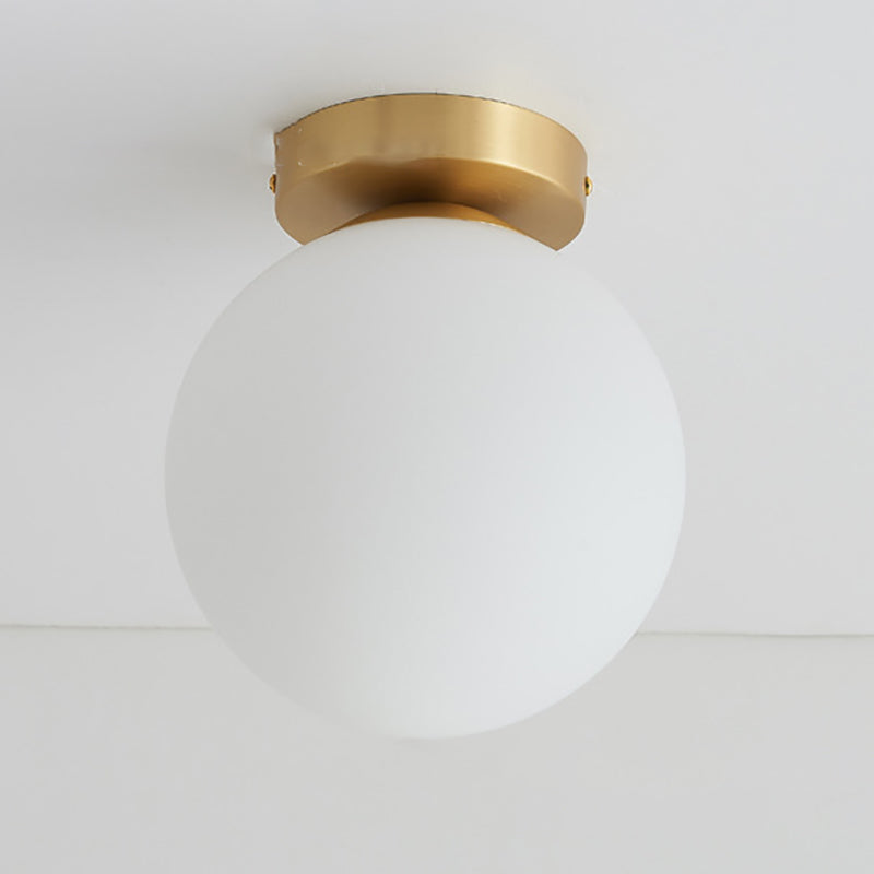 Plafonnier monté sur allée, plafonnier de style simple avec abat-jour en verre