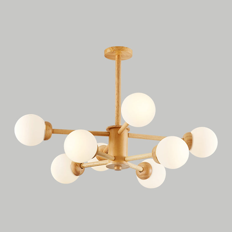 Multi-Light Chandelier Light Fixture Modern Style Ball Shape Glass Pendant Lamp