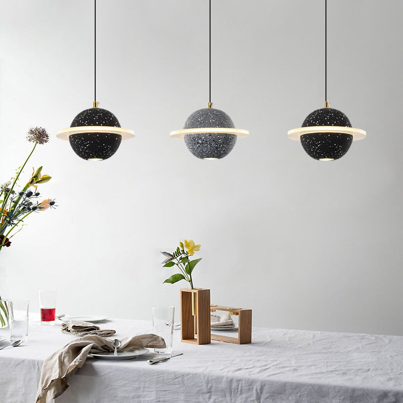 Planet Nordic Planet Pendant Ciment 1-Head Room Dustal Small Sanging Pendant Light