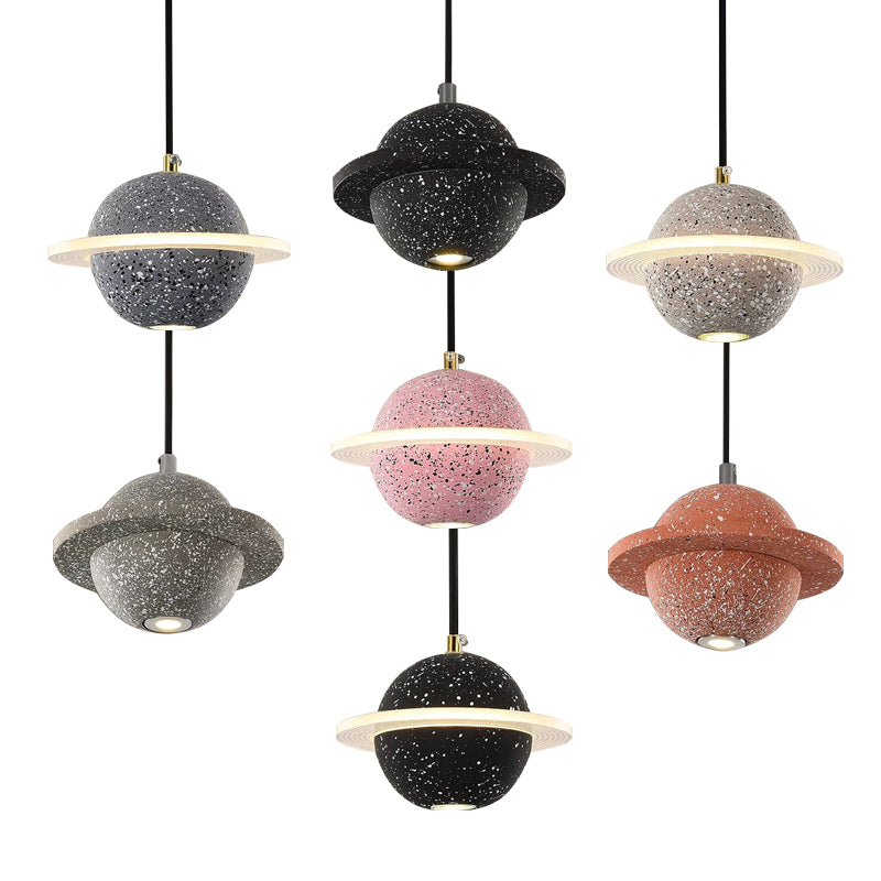 Planet Nordic Planet Pendant Ciment 1-Head Room Dustal Small Sanging Pendant Light