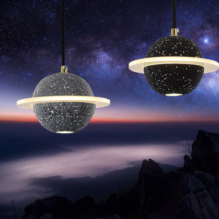 Planet Nordic Planet Pendant Ciment 1-Head Room Dustal Small Sanging Pendant Light