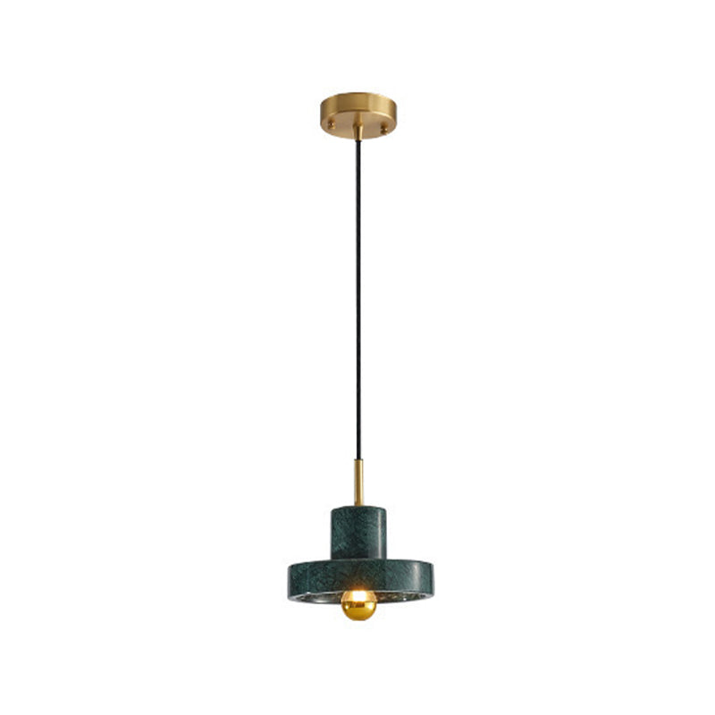 Pendentif en marbre géométrique Postmodern 1-bulbe petite lumière suspendue pour salle à manger