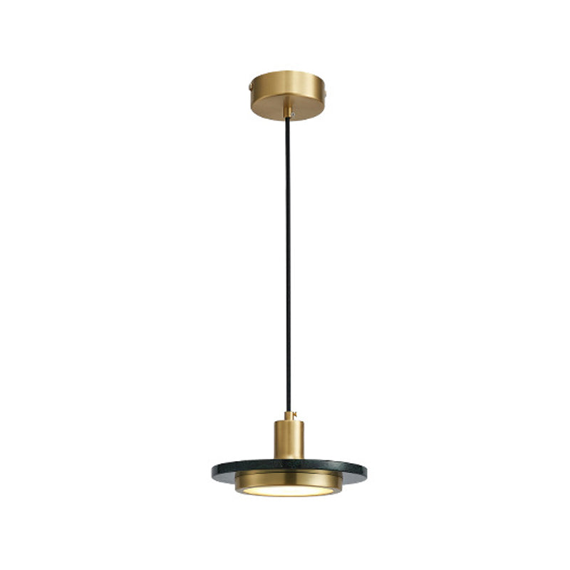 Pendentif en marbre géométrique Postmodern 1-bulbe petite lumière suspendue pour salle à manger