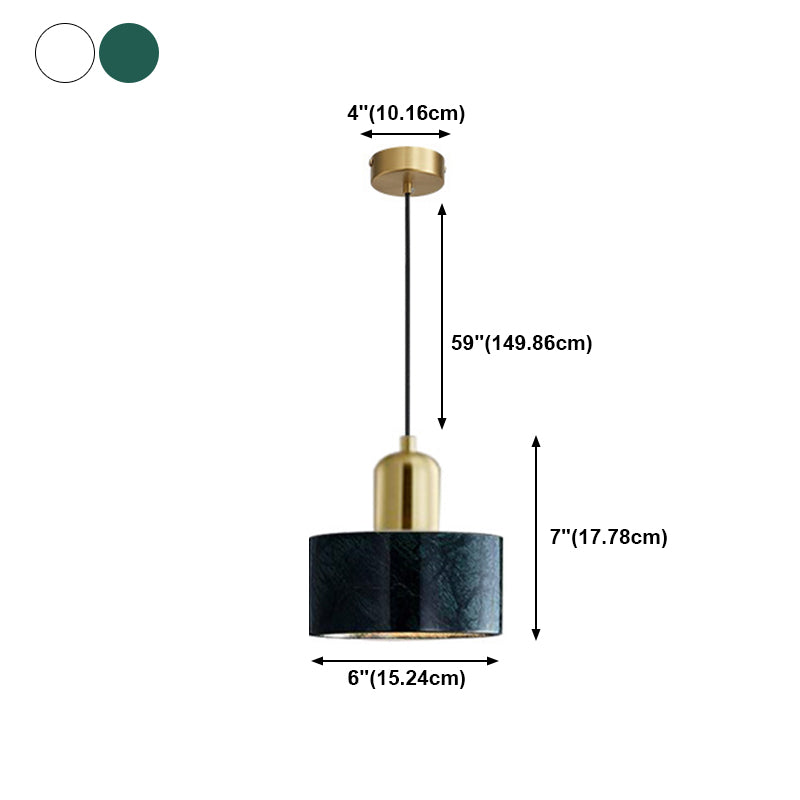 Pendentif en marbre géométrique Postmodern 1-bulbe petite lumière suspendue pour salle à manger