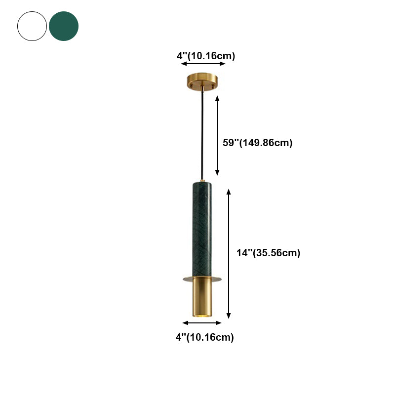 Pendentif en marbre géométrique Postmodern 1-bulbe petite lumière suspendue pour salle à manger