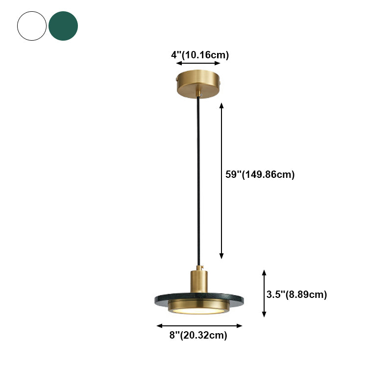 Pendentif en marbre géométrique Postmodern 1-bulbe petite lumière suspendue pour salle à manger