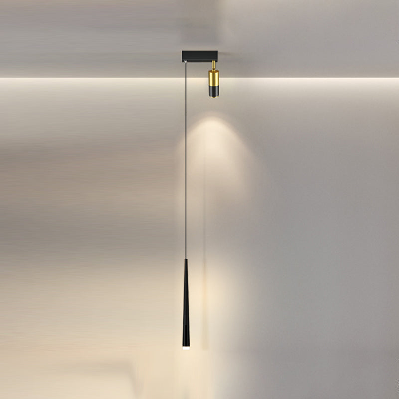 Modern Pendant Light Minimalist Metal Bedroom LED Hanging Light Fixture