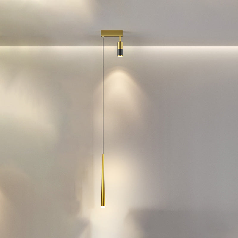 Modern Pendant Light Minimalist Metal Bedroom LED Hanging Light Fixture