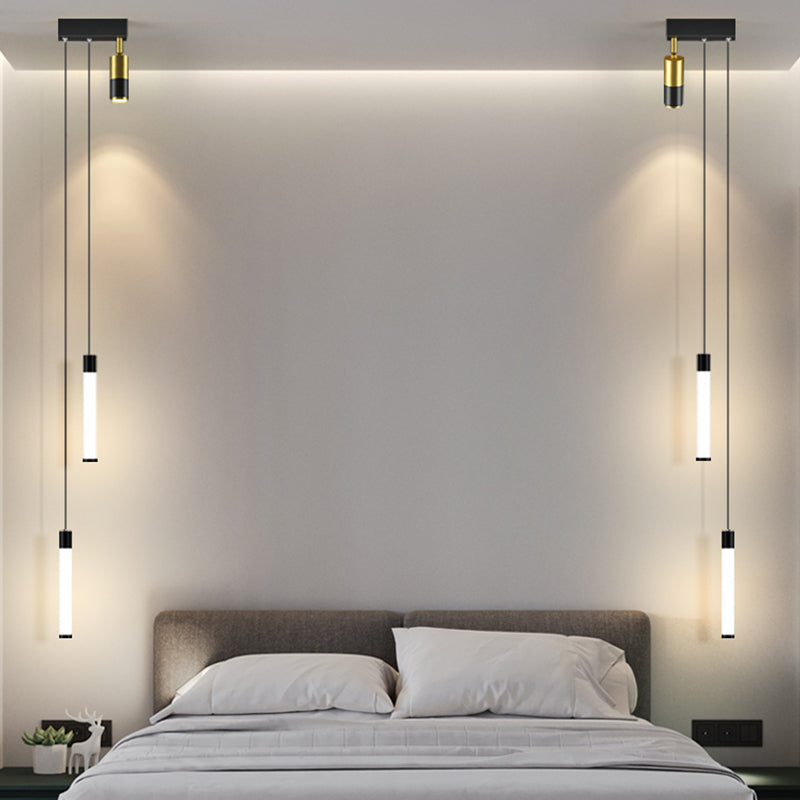 Modern Pendant Light Minimalist Metal Bedroom LED Hanging Light Fixture