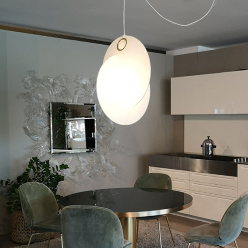 Style moderne suspendu éclairage en soie