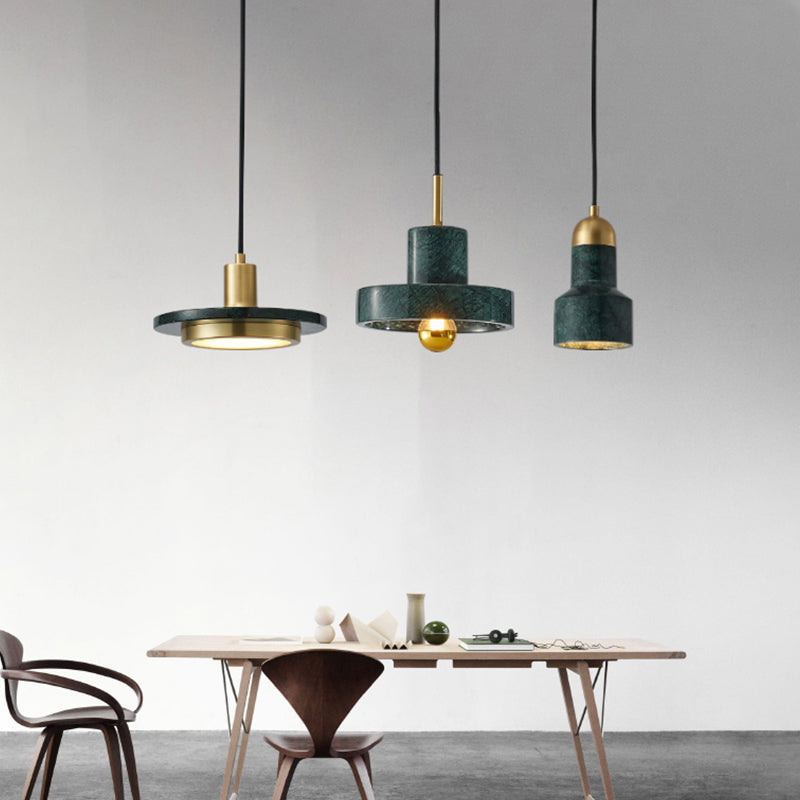 Éclairage de pendentif en marbre rond