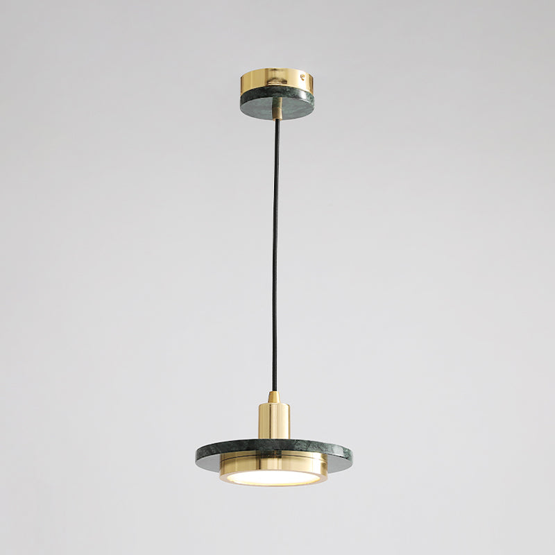 Éclairage de pendentif en marbre rond