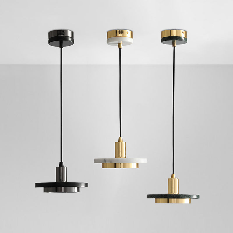 Éclairage de pendentif en marbre rond