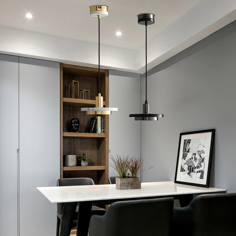 Éclairage de pendentif en marbre rond