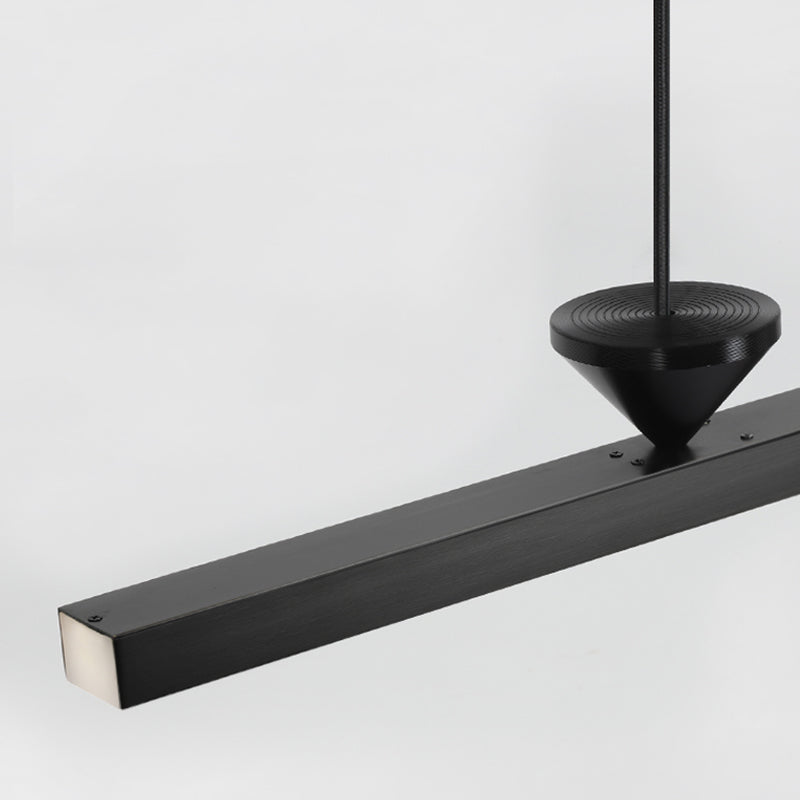 Moderne Rechteckinselinsel Anhängerlampen 1 Lichthängeleuchte mit Acrylschatten