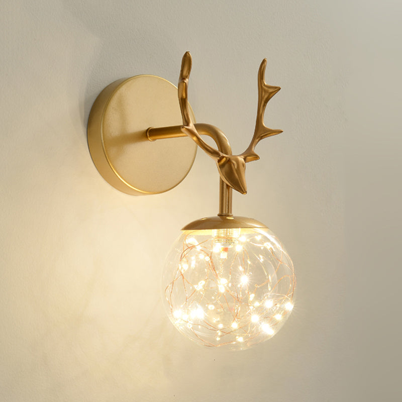 Nordic Modern Wall Mount Light Simple Glass Shade Wall Sconce Lamp Fixture for Living Room