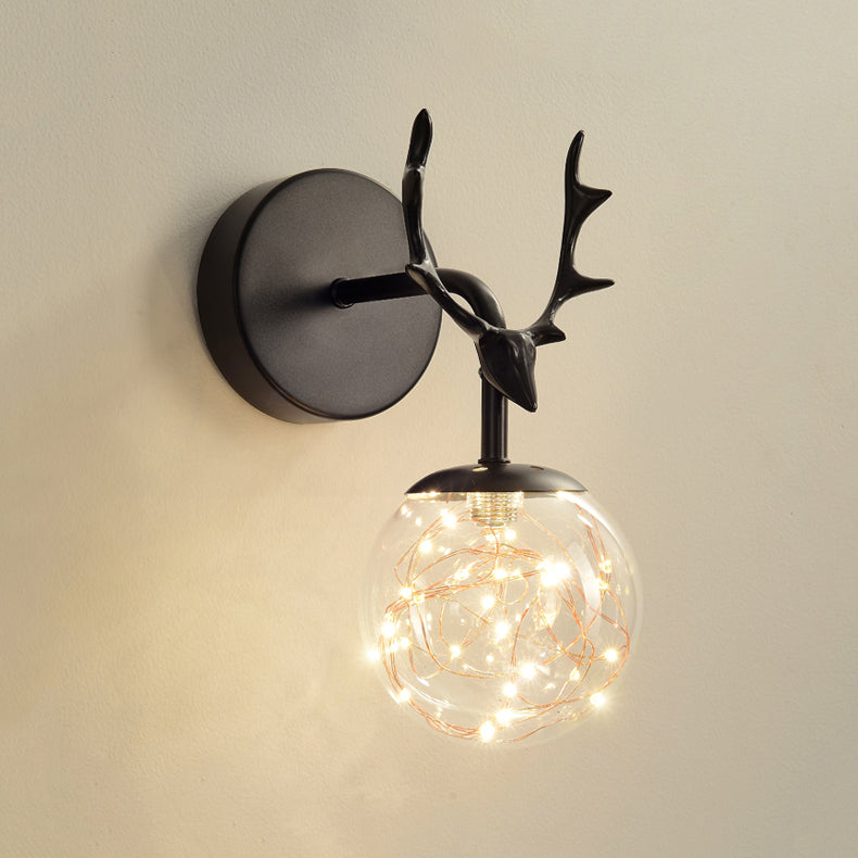 Nordic Modern Wall Mount Light Simple Glass Shade Wall Sconce Lamp Fixture for Living Room