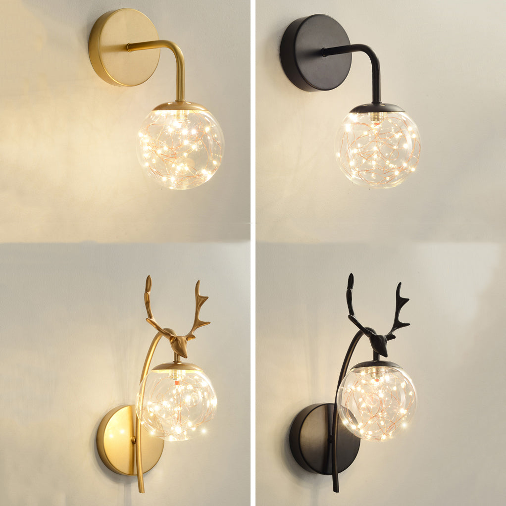 Nordic Modern Wall Mount Light Simple Glass Shade Wall Sconce Lamp Fixture for Living Room