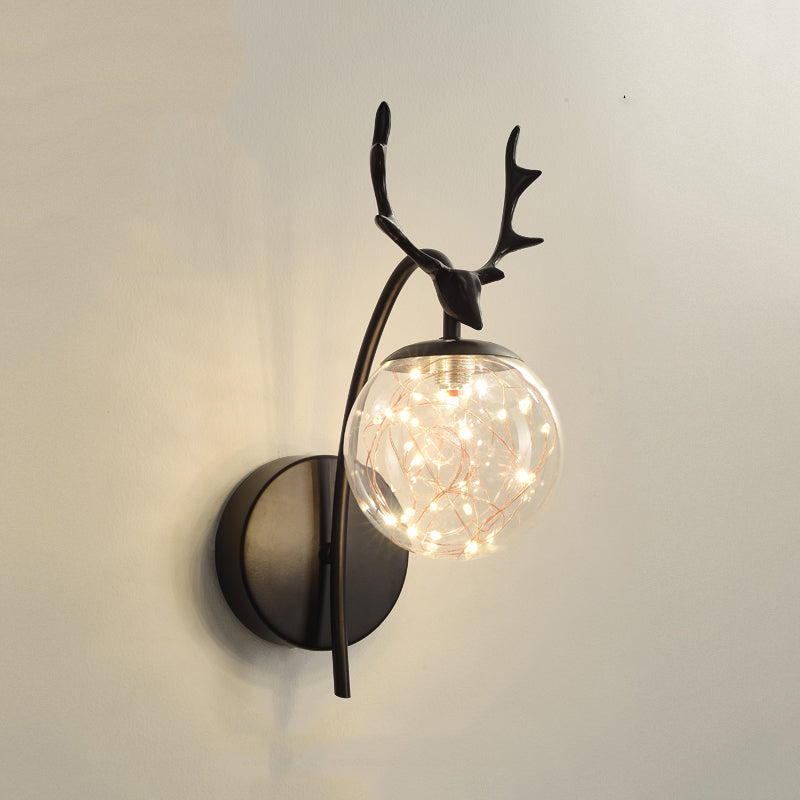 Nordic Modern Wall Mount Light Simple Glass Shade Wall Sconce Lamp Fixture for Living Room