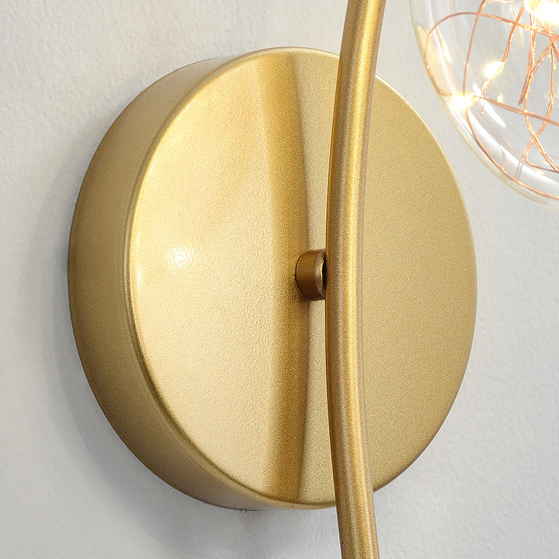 Nordic Modern Wall Mount Light Simple Glass Shade Wall Sconce Lamp Fixture for Living Room