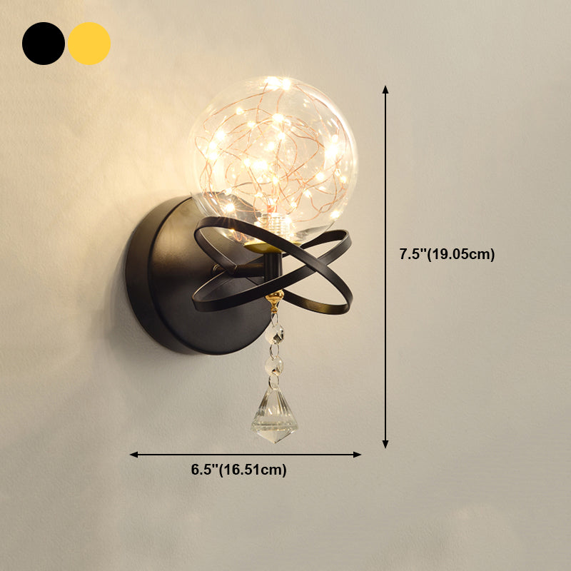 Nordic Modern Wall Mount Light Simple Glass Shade Wall Sconce Lamp Fixture for Living Room