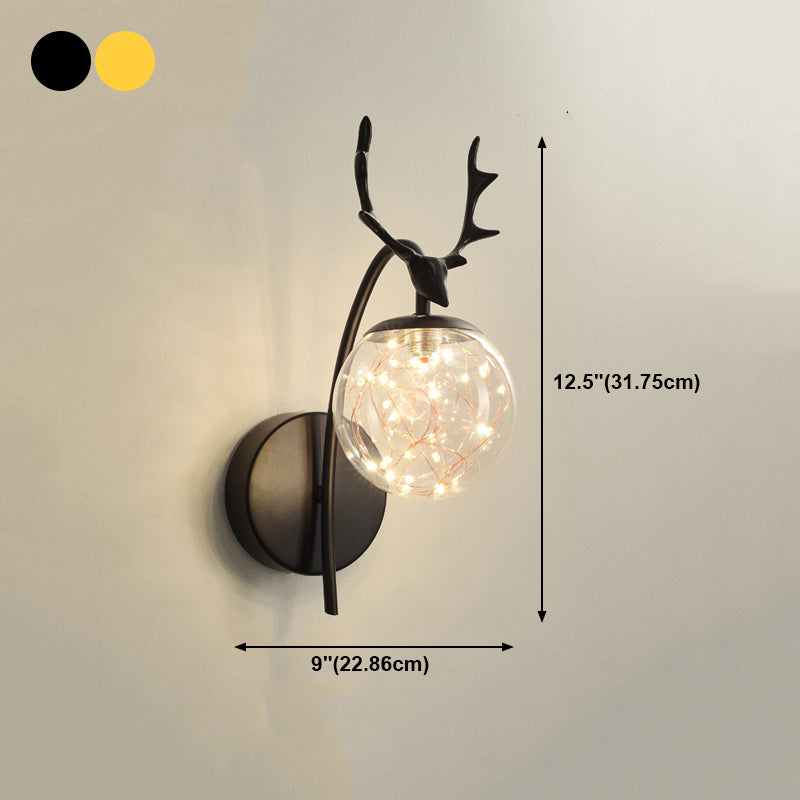 Nordic Modern Wall Mount Light Simple Glass Shade Wall Sconce Lamp Fixture for Living Room