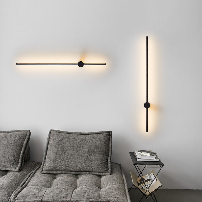 Nachtwandlicht moderner Minimalismus LED Black Wandhalterung Beleuchtung für Wohnzimmer