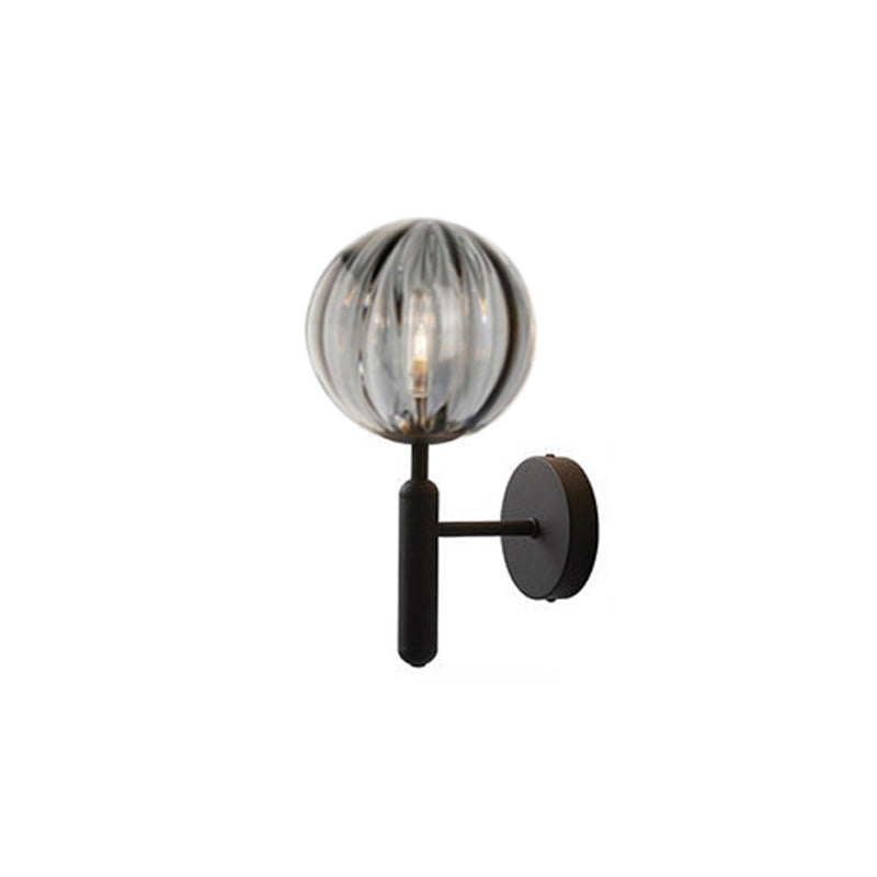 Nordische Wand montieren leichte moderne runde Glasschatten Wandleuchte für Wohnzimmer