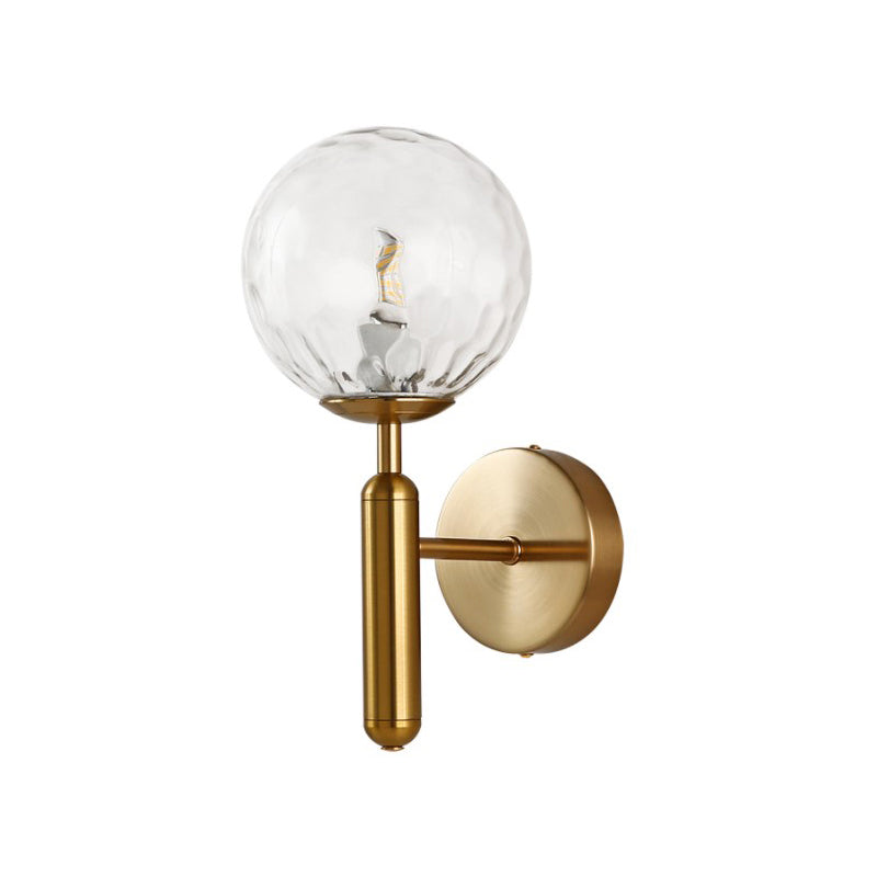 Nordische Wand montieren leichte moderne runde Glasschatten Wandleuchte für Wohnzimmer