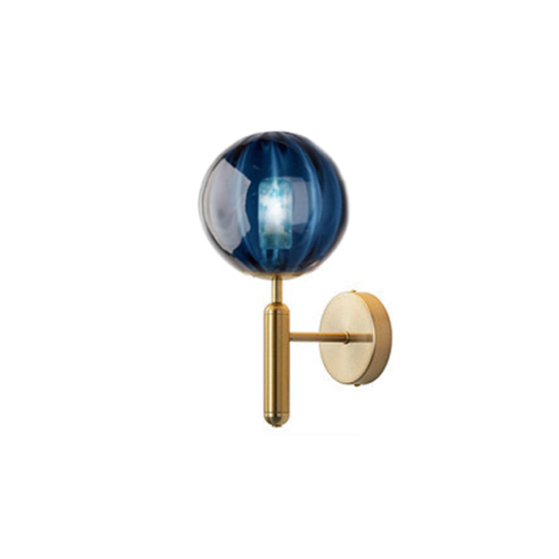 Nordische Wand montieren leichte moderne runde Glasschatten Wandleuchte für Wohnzimmer