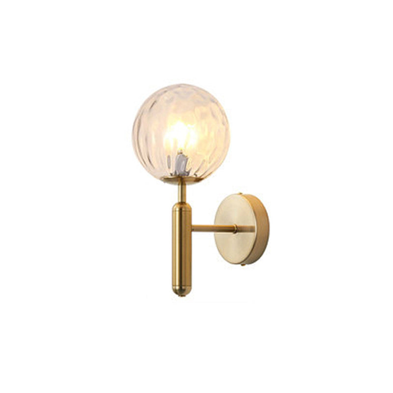 Nordische Wand montieren leichte moderne runde Glasschatten Wandleuchte für Wohnzimmer