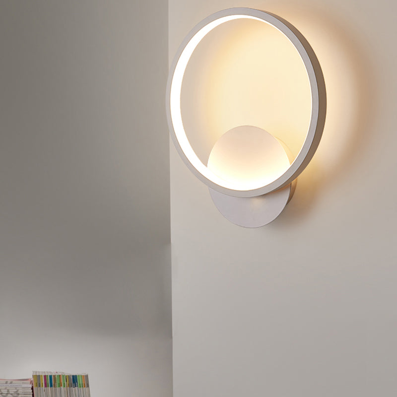 1-Light Modern Wall Sconce Geometric LED Wall Light with Metal for Living Room