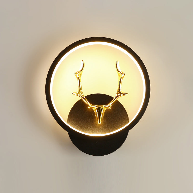 1-Light Modern Wall Sconce Geometric LED Wall Light with Metal for Living Room