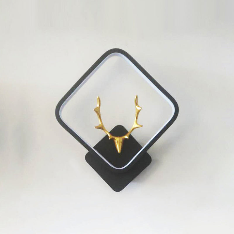 1-Light Modern Wall Sconce Geometric LED Wall Light with Metal for Living Room