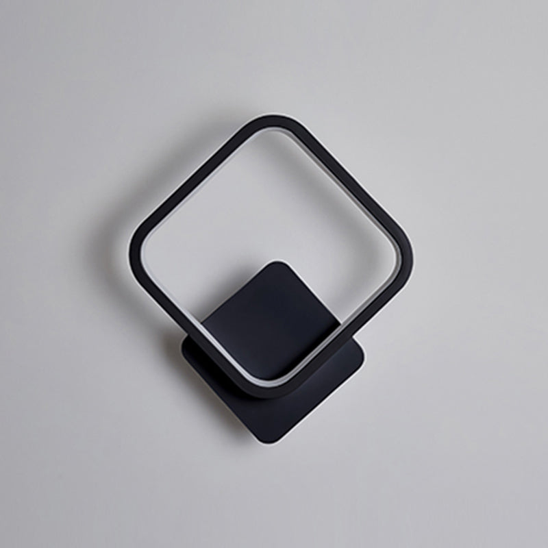 1-Light Modern Wall Sconce Geometric LED Wall Light with Metal for Living Room