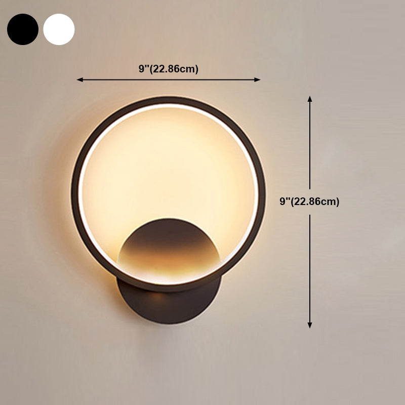 1-Light Modern Wall Sconce Geometric LED Wall Light with Metal for Living Room