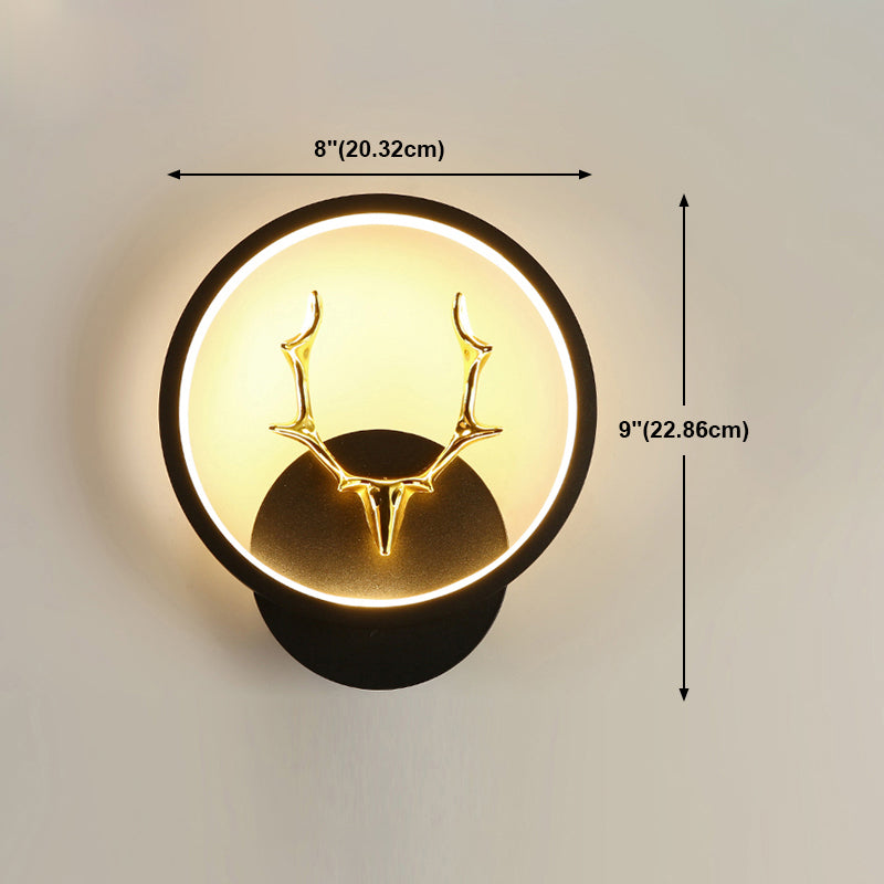 1-Light Modern Wall Sconce Geometric LED Wall Light with Metal for Living Room