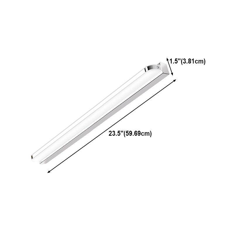 Silber moderne einfache Spiegel leichte nordische Metall -LED -Spiegel Lampenlampe für Badezimmer