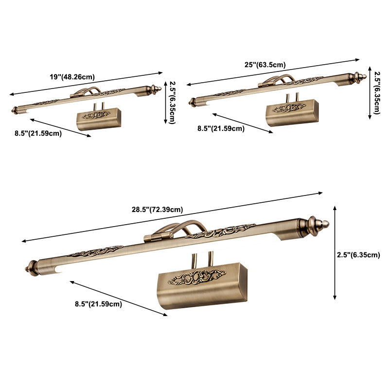 Bronze -LED -Waschtischwand Leuchten modernes Spiegel vordere Licht mit Plastikschatten