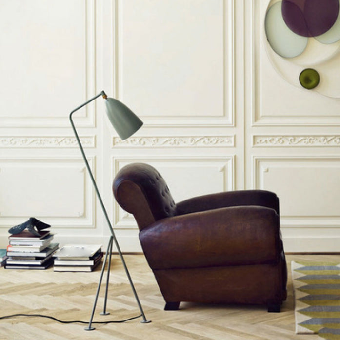 Macaron Tripod Floor Lamp Metal 1-Light Living Room Floor Light with Swivel Shade