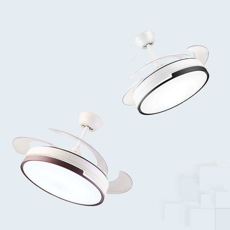 Lampada a ventola del soffitto in metallo nordico a 1 testa a monte semifulta lampada