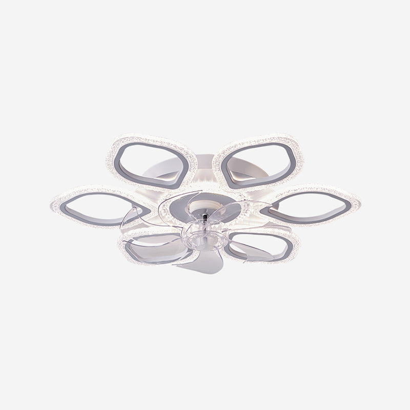 Luce a ventola del soffitto in metallo nordico illuminazione a filo a filo multipla con lama della ventola di plastica