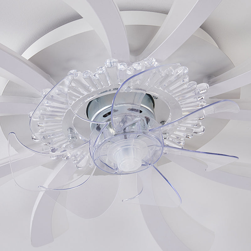 Luce a ventola del soffitto in metallo nordico illuminazione a filo a filo multipla con lama della ventola di plastica