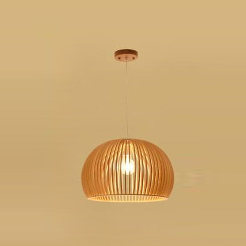 Éclairage suspendu de style contemporain avec une teinte en bois avec une teinte en bois