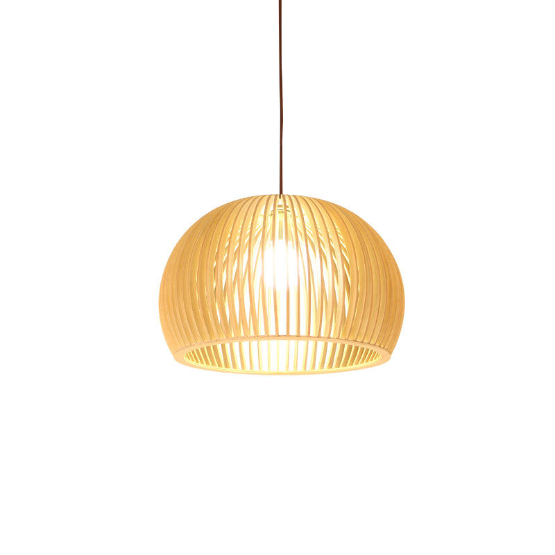 Éclairage suspendu de style contemporain avec une teinte en bois avec une teinte en bois