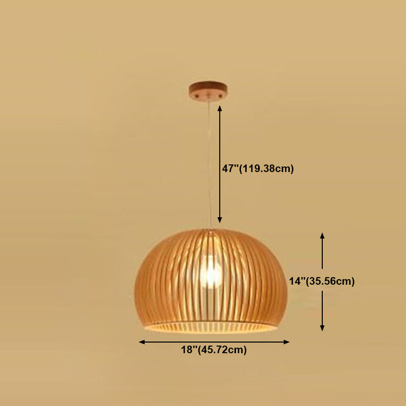 Éclairage suspendu de style contemporain avec une teinte en bois avec une teinte en bois