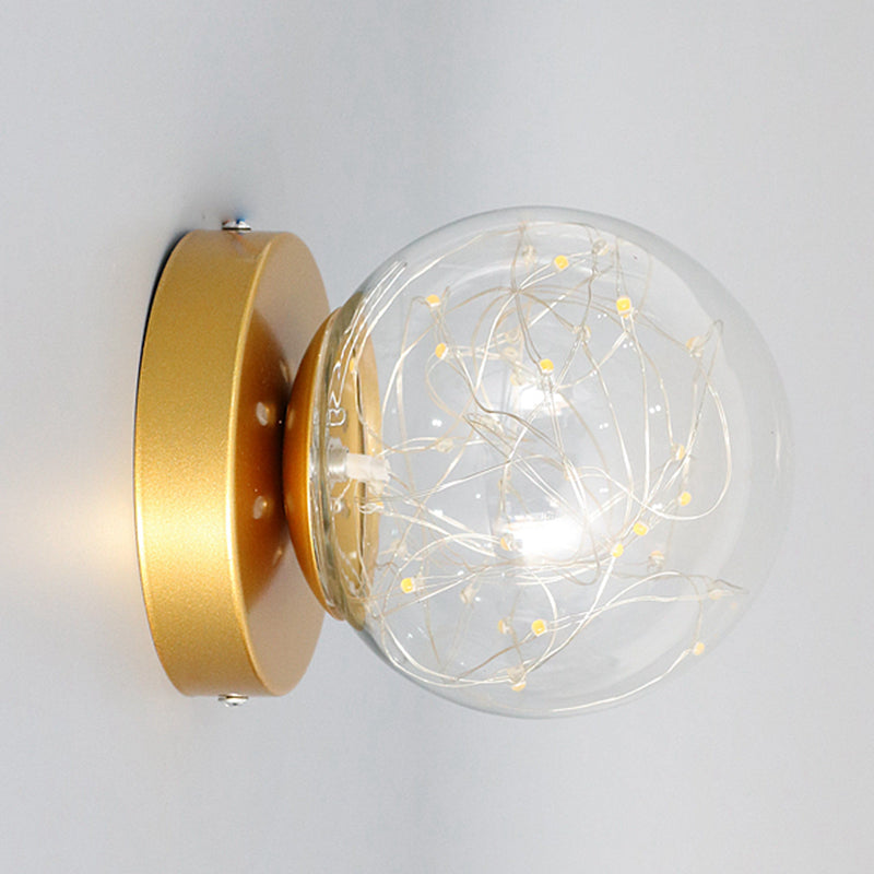 Plafonnier en forme de boule, style moderne et simple, en verre, 1 lumière, montage encastré, pour allée de balcon